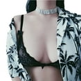 thumbnail image 3 of Varsbaby Women's See Through Unlined Wireless Bra and Panties Set, 3 of 5