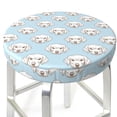 thumbnail image 3 of Kdxio Dog Print Stool Covers Round,Stretch Round Bar Stool Covers Washable Bar Stool Cushion Slipcover for 12-15 Inch Chair, 3 of 7