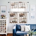 thumbnail image 2 of Country Cotton Floral Kitchen Curtains Sets for Windows 24 Inch Length, Farmhouse Vintage Bath Bottle Rod Pocket Window Treatments Tier Curtains and Valances Set for Bedroom/Bathroom, 2 of 8