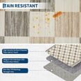 thumbnail image 5 of Memoryfield Checkered Area Rug 5' x 7', Washable, Non-Slip Low-Pile Carpet with Modern Geometric Design for Living Room, Bedroom & Dining Room, Beige, 5 of 6