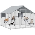thumbnail image 3 of PawHut Catio Outdoor Cat Enclosure, 95" Extra Large Walk-in Cat House with Waterproof Cover, 2 Resting Boxes, 7 Jumping Platforms, for 5 Kittens, 3 of 10