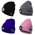 thumbnail image 1 of 4 paquetes de para auriculares, gorro, teléfono inteligente, hombres, mujeres, invierno, inalámbrico, estéreo, música, sombrero Zulema Sombrero de música cálido de invierno, 1 of 8