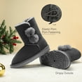 thumbnail image 6 of Dream Pairs Girls Boys Kids Winter Snow Suede Mid Calf Boots Faux Fur Lined FuzzyChic Kid's Lolly for Little Big Kid, 6 of 7