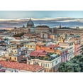 thumbnail image 2 of Frank, Assaf 32x25 Gold Ornate Wood Framed with Double Matting Museum Art Print Titled - Vatican city and St. Peters Basilica, Rome, Italy, 2 of 4