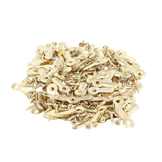200pcs Photo Frame Sunflower Photo Frame Back Plates Tablet Frame Locks for Decoration Brad Embellishment Buttons Diy Photo Album Frame Rotating Scrapbooking Locks with Screws (Golden)