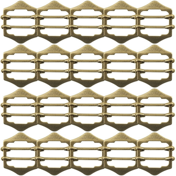 WINOMO 50pcs Clothing Buckles Alloy Khaki Adjustable Craft Items for DIY Projects