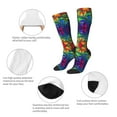 thumbnail image 6 of Fotbe Pride Rainbow print Women's Men's Novelty Crew Socks Cotton Socks Knee High Socks for Walking,Running,Nurses,Pregnancy, 6 of 9