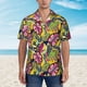 thumbnail image 2 of Balery Colrful Tropical Leaves Camisas hawaianas de manga corta para hombre, camisas playeras de corte holgado, camisas de vacaciones con botones,Small, 2 of 7