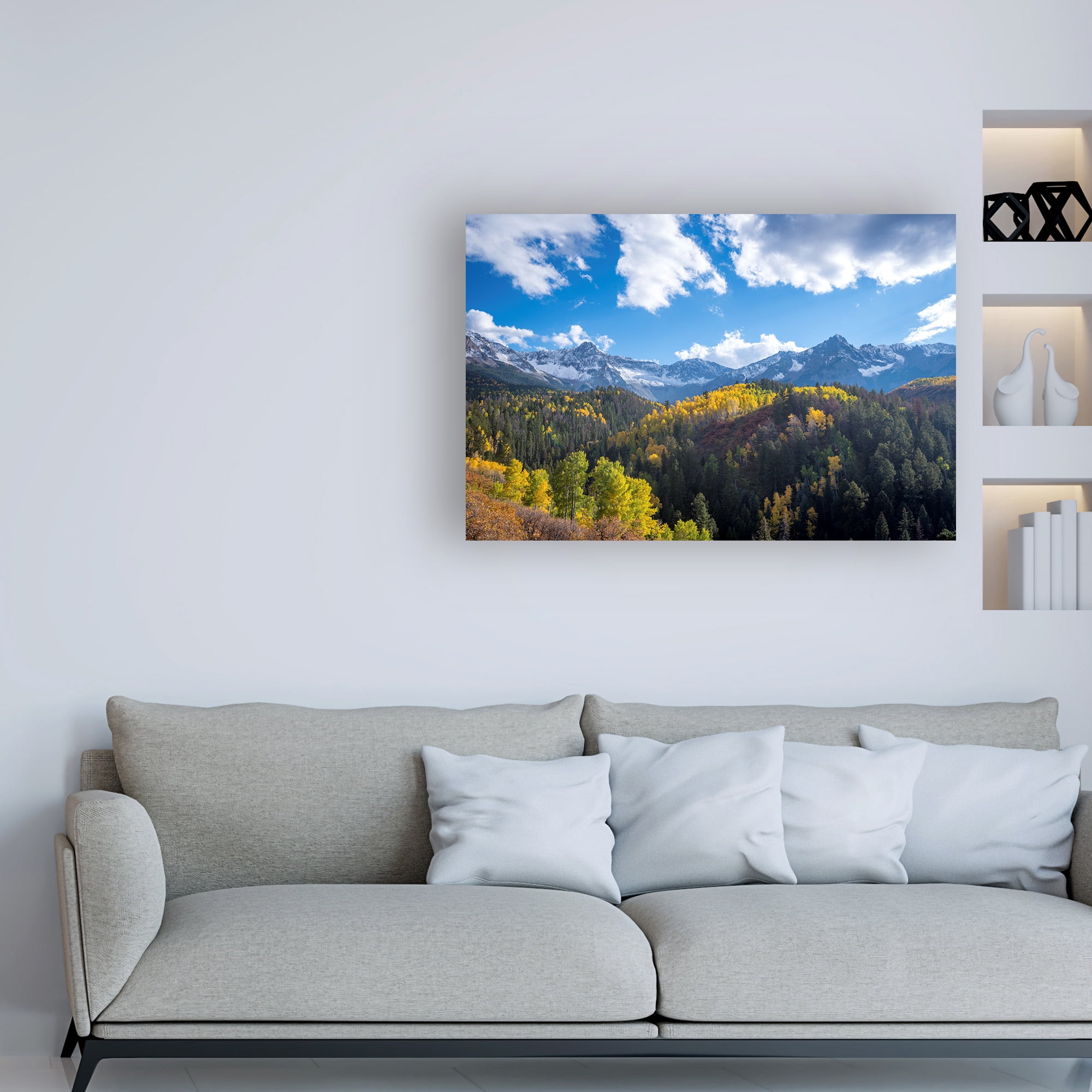 Trademark Fine Art 'Sun And Mountains' Canvas Art by Dan Ballard