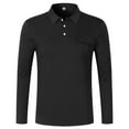thumbnail image 2 of KIHOUT Chandails en Molleton Printemps Hiver pour Hommes, Chemise Décontractée à Manches Longues Col Rabattu avec Poche, Taille P-3TG, 2 of 6