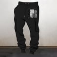 thumbnail image 2 of Styesk Men's Pants Men's Fashion Drawstring Elastic Waist Solid Color Casual Sweat Length Pants, 2 of 4