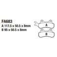 thumbnail image 2 of Balata para motocicleta EBC FA683R Negro, 2 of 3