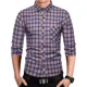 thumbnail image 1 of Camisa Manga Larga Cuadros Para Hombre Moda Slim Fit, 1 of 4