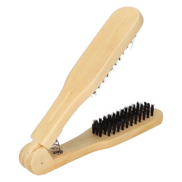 Pinza Para El Pelo, Cepillo Alisador De Pelo Resistente A Altas Temperaturas, Alisador De Pelo De Madera De Doble Cara, Suministros De Peluquería