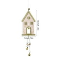 thumbnail image 3 of YIKA Christmas Wooden House Long Hanging Ornament Christmas Tree Window Display Holiday Decoration Hanging Ornament Christmas Decoration Pink, 3 of 6