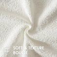 thumbnail image 6 of 26x26 Inch Decorative Euro Sham Pillow Covers for Bed Set of 2 Textured Boucle Neutral Throw Pillow Covers Cream White Accent Solid Vintage Pillowcases Sofa Living Room Home Decor, 6 of 8