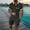 Army Green, variant on Frnrwgo Mens 2 Piece Vacation Set Short Sleeve Pullover Tops and Elastic Waist Pocket Shorts Breathable Lightweight Summer Sportswear