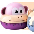 thumbnail image 4 of Mechanical Kitchen Timers, Mechanical Kitchen Timers Cartoon Animal Shape Accurate 60 Minutes Manual Timer for Students, 4 of 5