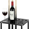 thumbnail image 6 of 6-Cue Stick Metal Frame Billiard Rack w/ 3 Drink Holders Black, 6 of 7