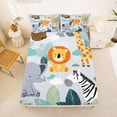 thumbnail image 6 of Erosebridal Lion Monstera Queen 4-Piece Tropical Zoo Animal Sheet Set, 6 of 6