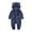 Blue, variant on Baby Snowsuit Hoodie Bear Ear Infant Romper Newborn Outfit Warm Preemie Boy Clothes 0-3 Months