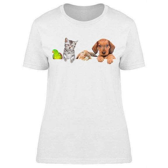 Cute Pet Group T-Shirt Women -Image by Shutterstock, Female XX-Large