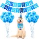 thumbnail image 4 of Un conjunto de fiesta de cumpleaños para mascotas, bandera, globo de pata de perro, toalla de baba de cumpleaños, sombrero de cumpleaños, pajarita, 4 of 5
