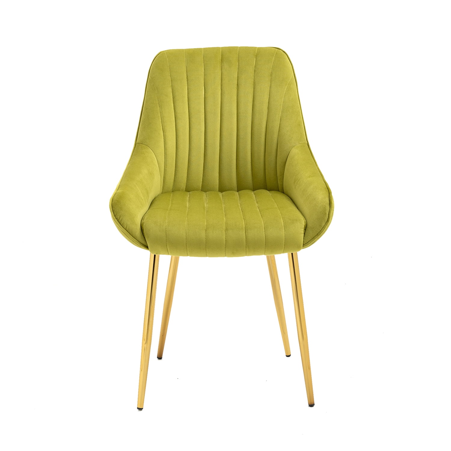 Kepooman Modern Mid-Century Side Chair with Natural Metal Legs for Kitchen, Living Dining Room, Set of 1, Green Kepooman Modern Mid-Century Side Chair with Natural Metal Legs for Kitchen, Living Dining Room, Set of 1, Green
