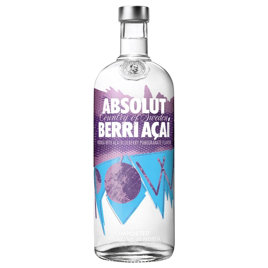 Absolut Vodka Sweden Berri Acai 1L Bottle