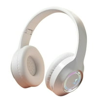 Olilia Kids Bluetooth Headphones, Wireless Headphones for Kids, Built-in Microphone, LED Lights, Noise Cancelling for Boys Girls Ages 6-18 or Adults (White)