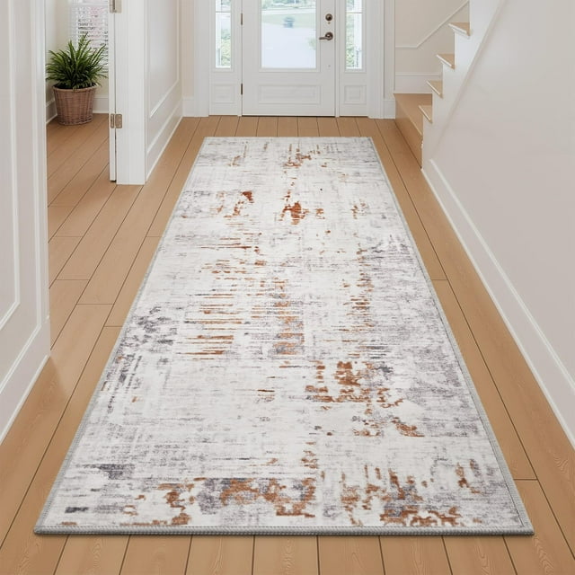 Boho Runner Rug x ft Carpet Runner Modern Hallway Runner Machine Washable Runner Rugs for Hallway Non Slip Beside Bed Bedroom Kitchen Entrance Grey Floor Rug Runner