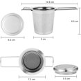 thumbnail image 2 of Accesorio de cocina colador de té, filtro de té y tapa/bandeja de goteo, filtro de té extrafino, para todo el té suelto y todas las hojas de té, diseño, 2 of 4