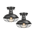 thumbnail image 1 of Lámpara De Techo Vintage Metal 2 Piezas Home Malubero Negro, 1 of 4
