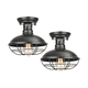thumbnail image 1 of Lámpara De Techo Vintage Metal 2 Piezas Home Malubero Negro, 1 of 4