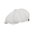 thumbnail image 3 of Boina, gorra plana de regalo británica para hombres, mujeres, adultos, viajes, compras, camping. Blanco, 3 of 9