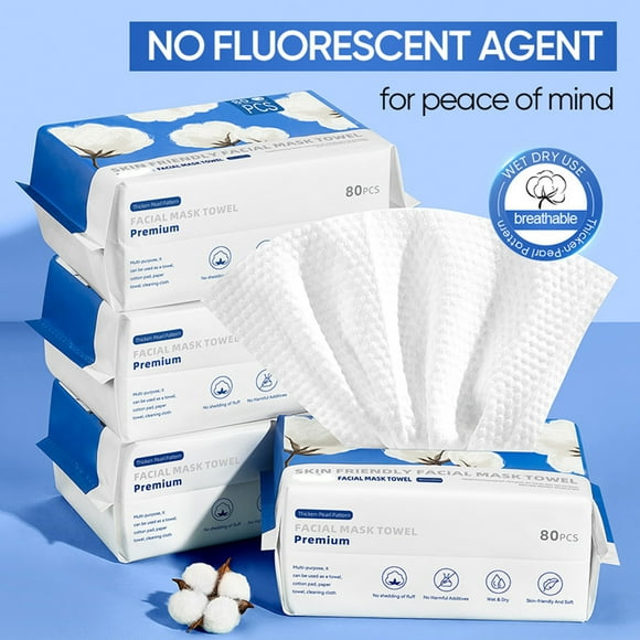 -Toallitas limpiadoras faciales suaves y fáciles de usar, ideales para desmaquillar a diario. 80 unidades.