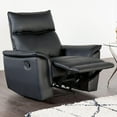 thumbnail image 3 of Furniture of America Telimate Leather Padded Recliner in Black, 3 of 10