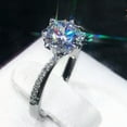 thumbnail image 4 of 1ct Round Cut AAA Cz Twisted Band Women's 925 Silver Engagement Ring Size 4-9.5, 4 of 6