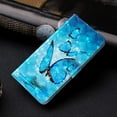 thumbnail image 5 of for Samsung Galaxy A22 5G (No 4G) Wallet Cute Case,3D Stylish Color Painting PU Leather [Wrist Strap] [Card/Cash Slots] Stand Feature Flip Cases Cover for Samsung Galaxy A22 5G Three Butterfly, 5 of 14