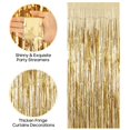 thumbnail image 2 of Cortinas con flecos TOTAFAM, paquete de 2 unidades, color champán, 1 x 2 m, para fiestas, 2 of 5