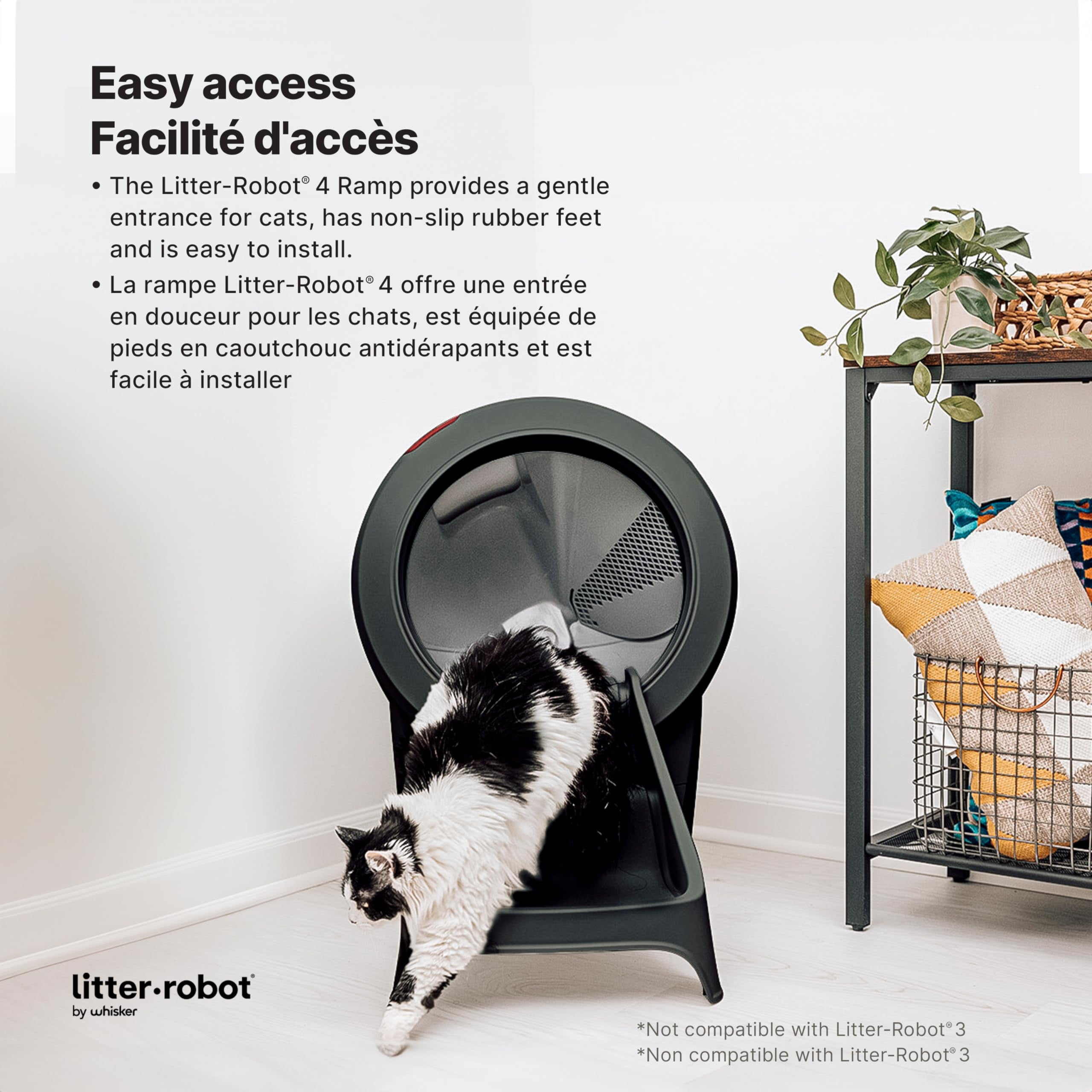 Whisker Litter Robot Cat Litter-Robot Ramp By Whisker, Black