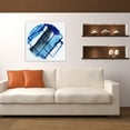 thumbnail image 5 of Empire Art Direct Blue Stripes 1 Frameless Free Floating Tempered Glass Panel Graphic Wall Art, 38" x 38" x 0.2", Ready to Hang, 5 of 5
