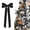 Black, variant on Velvet Bow Decoration, Large Christmas Tree Topper & Wreath Hanging Ornament for Holiday Home Decor