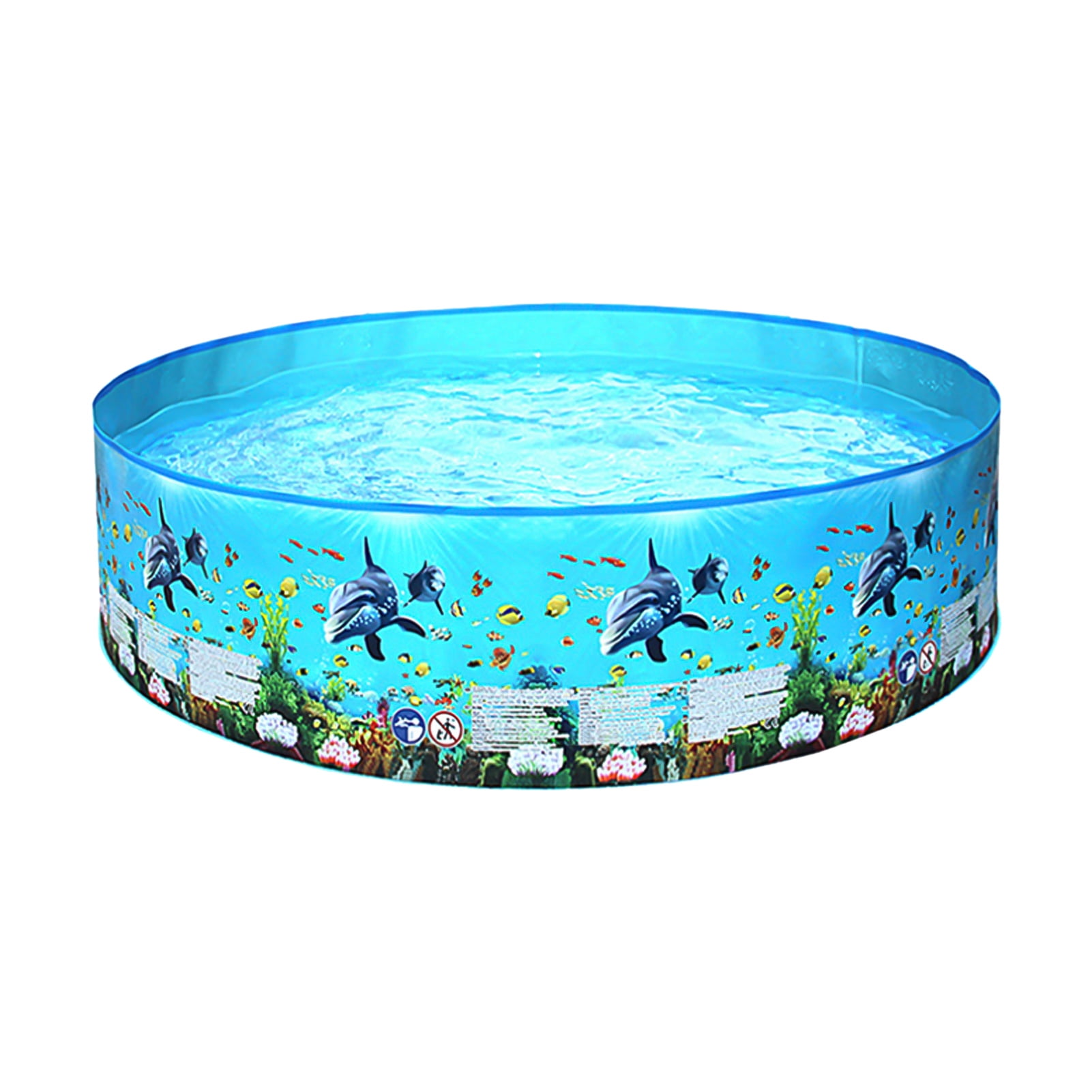 244 * 38cm/ 96.1 * 15in Outdoor Children Swimming Pool Portable Foldable Round Shape Swimming