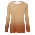 thumbnail image 5 of Topvent Women's Long Sleeve Round Neck Gradient Print Shirt Basic T-shirt Casual Autumn Tops, 5 of 5