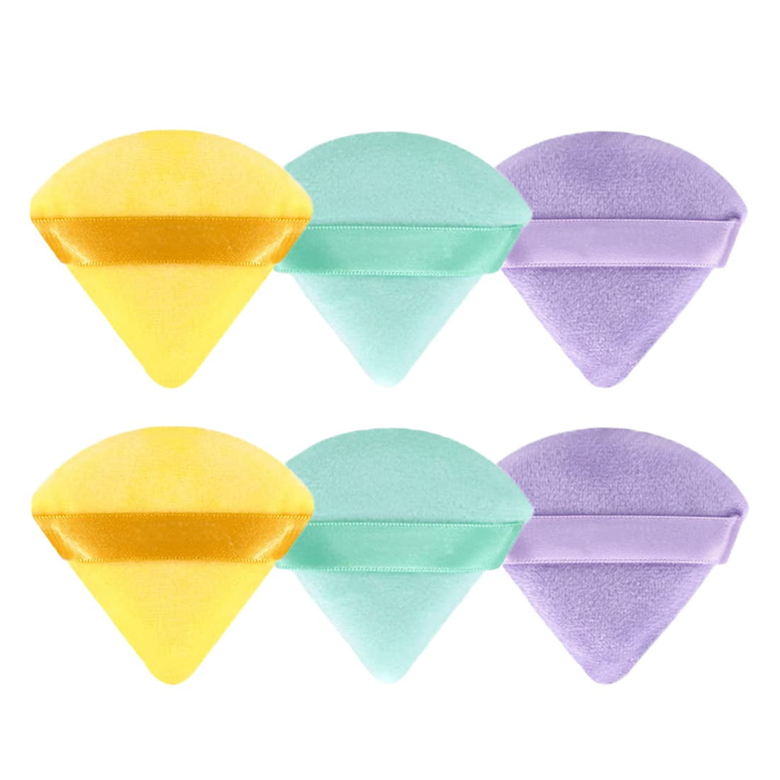 6 Pieces Triangle Powder Puff Face Soft Makeup Puff for Loose Powder Mineral Powder Body Powder