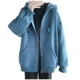 thumbnail image 1 of LOVZFMLL Cardigan pour Femmes Hommes Printemps et à Capuche Poche Macaron Cardigan à Fermeture Éclair Manteau Chandail, 1 of 5