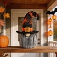 thumbnail image 5 of Halloween Gnomes Ornament, Gnome Figurine with Witch Hat Tabletop Decor for Indoor Display, Halloween Gnome Decorations for Desk, Shelf, Office Seasonal Home Decor Party Suppies & Gifts, Orange, 5 of 7