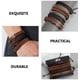 thumbnail image 3 of 8 pulseras de cuero vintage ajustables, pulsera de cuero trenzado, regalo de cumpleaños y San Valentín., 3 of 6