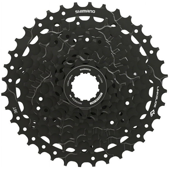 Shimano CUES CS-LG300-9 Cassette - 9-Speed, 11-36t, LINKGLIDE, Black